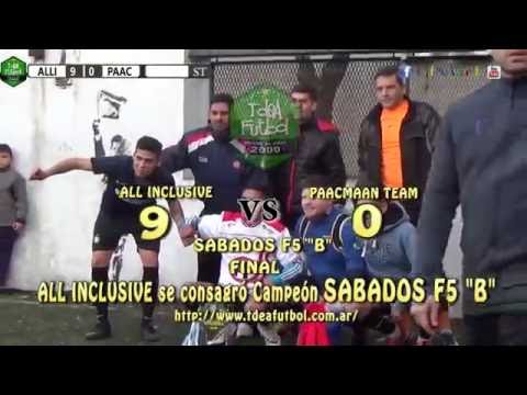 9 ALL INCLUSIVE vs PAACMAN TEAM 0 - SÁBADOS F5 "B" FINAL - 16/07/2016