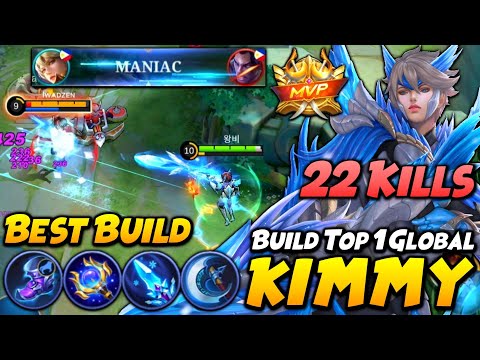 22 KILLS + MANIAC!! KIMMY BEST BUILD FOR AUTO WIN! | Top 1 Global Kimmy