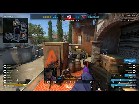 C9 Skadoodle Insane 1v3 clutch (vs Faze Map3 Inferno IEM Katowice 2018 Quarter-Final)