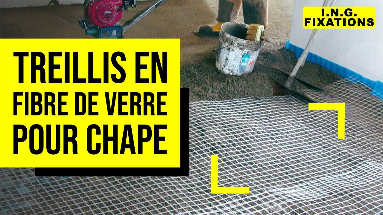 Fibreglass mesh for screed