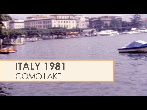 Italy 1980s: Archival footage of the Como Lake (Lago di Como)