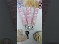 Pink Satin Scrunchie Keychain Satin Silk Pink Scrunchie Keychain