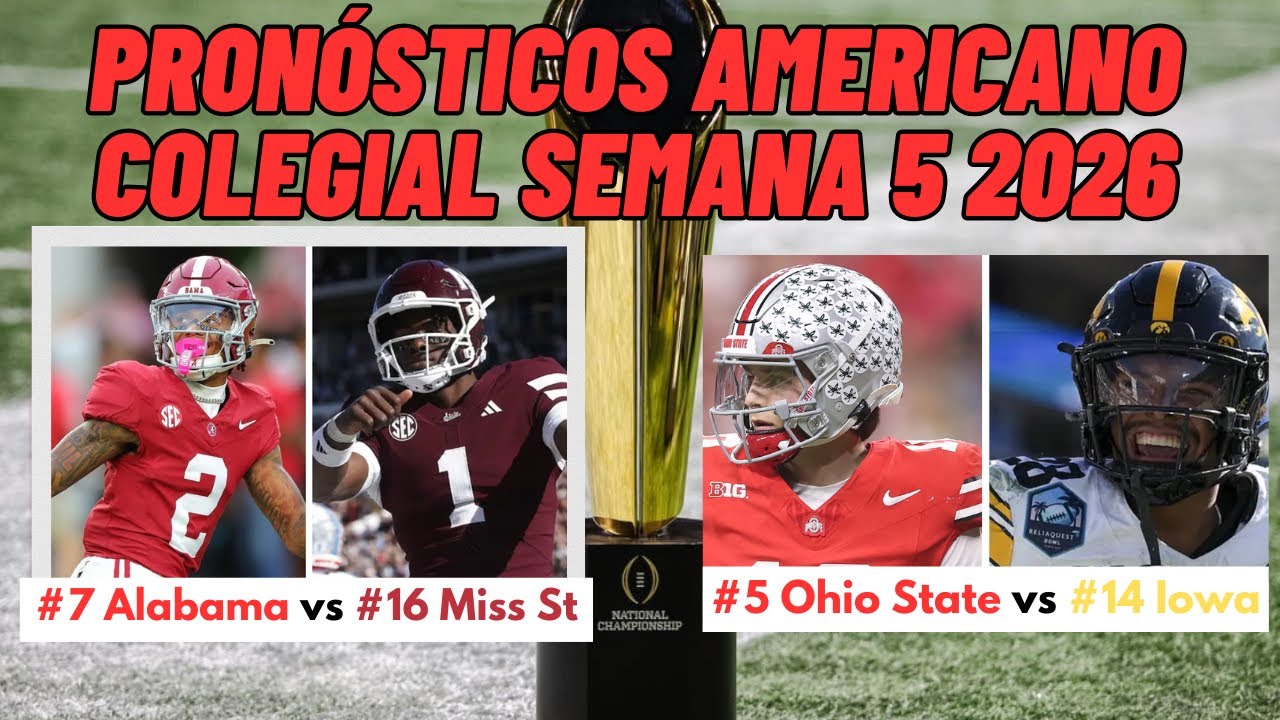 Pronósticos Semana 5 - College Football 2026