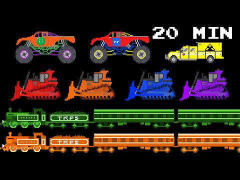 Educational Vehicles Volume 2 - Collection of Counting, Colors, Patterns - The Kids' Picture Show