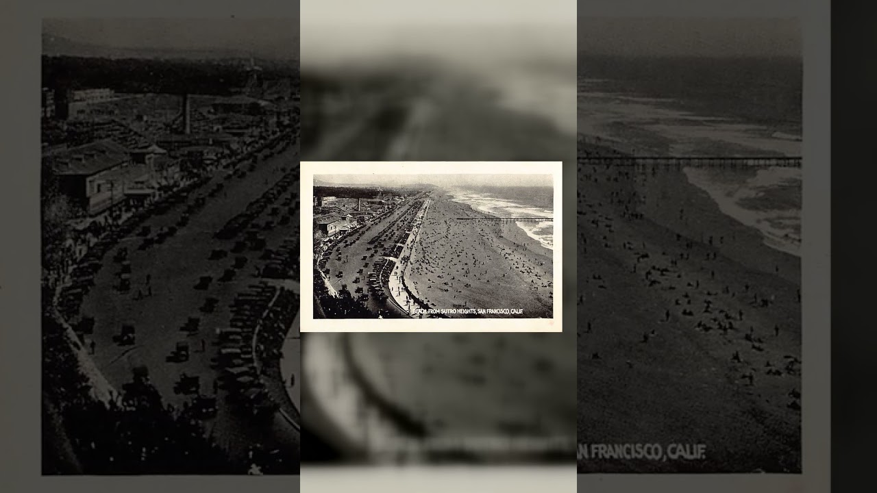 Beach from Sutro Heights, San Francisco, 1920s Photo Video