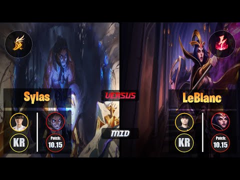 Faker SYLAS (Mid) [Fleet Footwork] VS Tempt LEBLANC - Challenger KR Patch 10.15