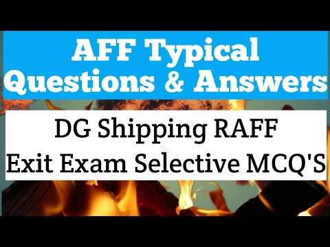 AFF Exit Exam Questions & Answers 2023 | Refresher AFF | Advance Fire Fighting | RAFF