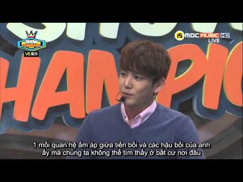 [Vietsub] 140212  Show Champion Talk - Lee Minwoo & B.A.P with MC Kangin 1