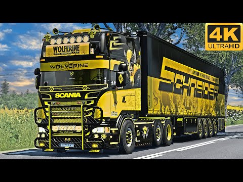 4K | ETS2 1.45 | Promods | Scania R520 V8 | Kielce 🇵🇱 󠁧󠁢󠁳󠁣 - Białystok 🇵🇱