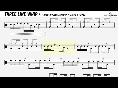 Three Line Whip - Trinity Drums 2020 Grade 3