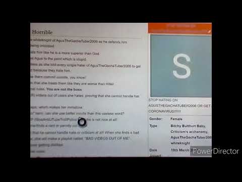 Lol STOP HATING ON AgusTheGachaYoutuber2006 NAUTTP is in Horrible Vyonders wiki