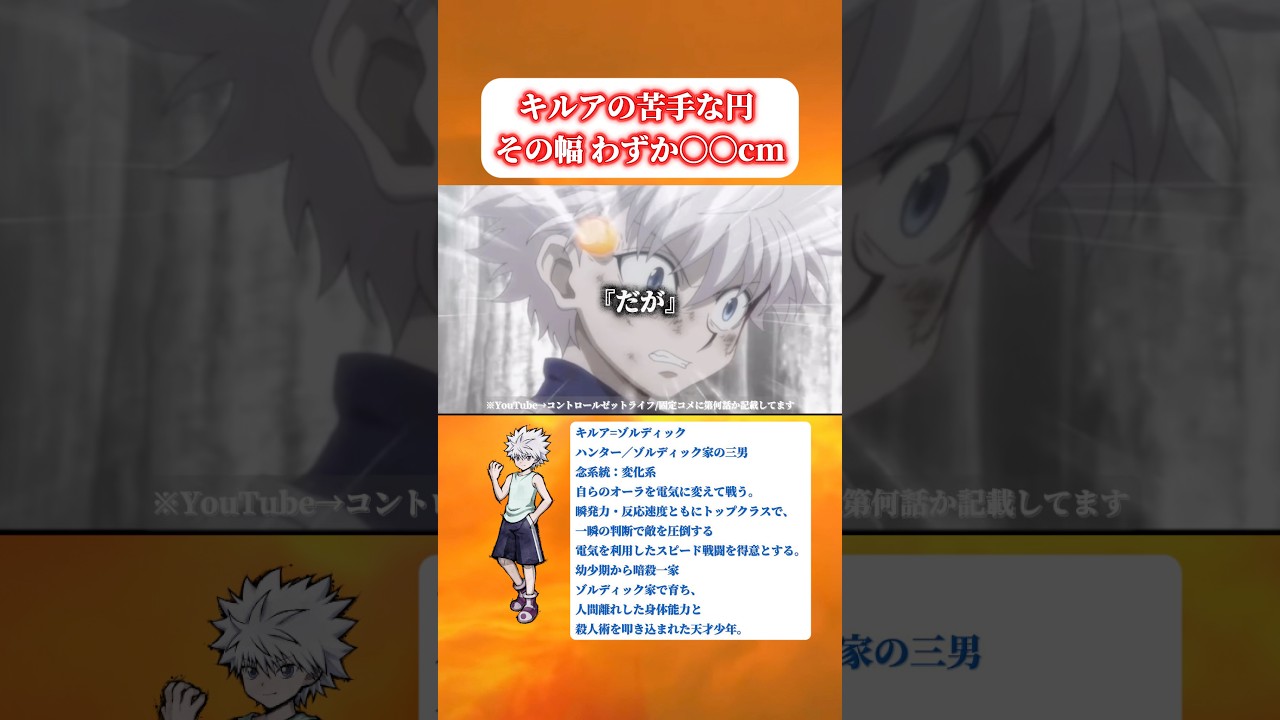 【ハンターハンター】 キルアは苦手な円を使い、わざと攻撃を喰らいスナイパーの位置を特定する