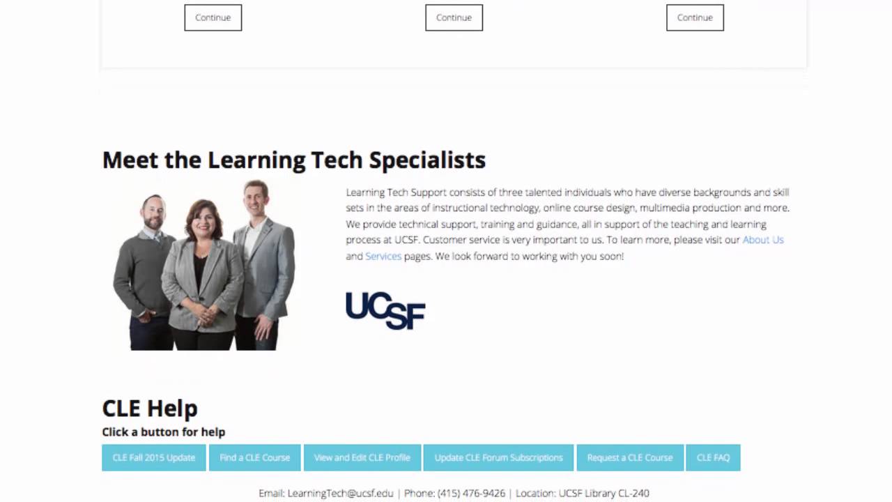 UCSF Library Learning Tech Staff