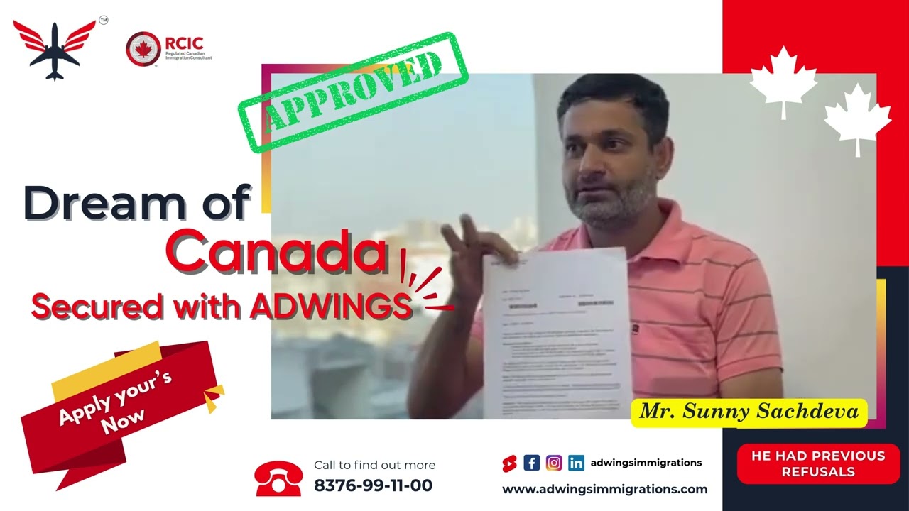 Canada Tourist Visa Success Story Ft. Sunny Sachdeva | Canada | Travel | Adwings Immigrations