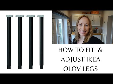 Part of a video titled HOW TO FIT & ADJUST IKEA OLOV LEGS - YouTube
