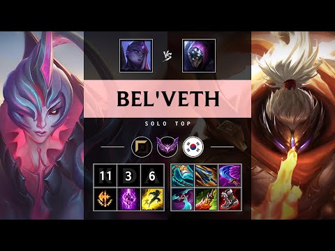 Bel'Veth Top vs Jax: Unstoppable - KR Master Patch 14.23