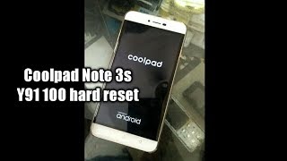 Coolpad Note 3s Y91 100 hard reset pattern unlock