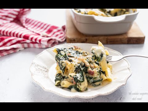 Pasta al forno agli spinaci
