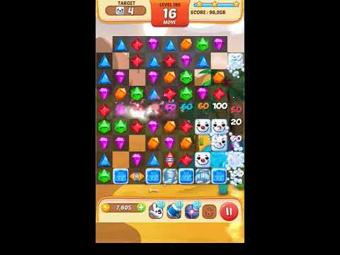 Jewel Match King Level 195 - Walkthrough ( No Booster )