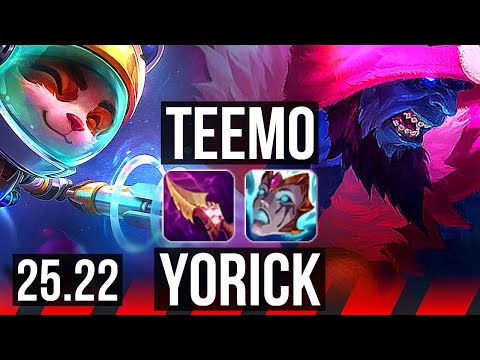 TEEMO vs YORICK (TOP) | Godlike, 7/2/4 | KR Master | 25.22