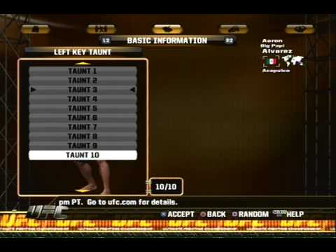 UFC Undisputed 2010 Create a Fighter Part 5 of 10