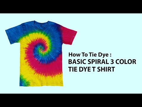 Basic Spiral 3 Color Tie Dye T Shirt How To DIY