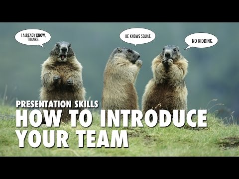 Part of a video titled "Presentation Skills" How to introduce your team (CC) - YouTube