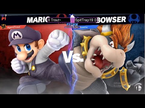 SpitTrap19(Bowser) vs Trout~(Mario) KATMM 40 pools