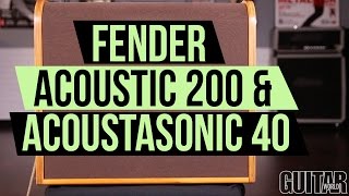 Video thumbnail for Fender Acoustic 200 & Acoustasonic 40 Amps by Guitar World