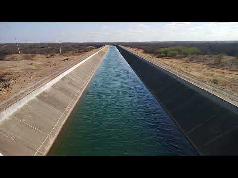 O LINDO CANAL EIXO NORTE DA TRANSPOSIÇÃO EM SALGUEIRO PERNAMBUCO 