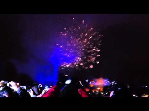 New Year Eve London 2011 - fireworks over Big Ben and the London eye