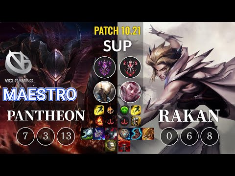 VG Maestro Pantheon vs Rakan Sup - KR Patch 10.21