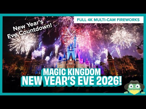 Magic Kingdom New Year's Eve 2026 | Fantasy in the Sky Fireworks Full Show