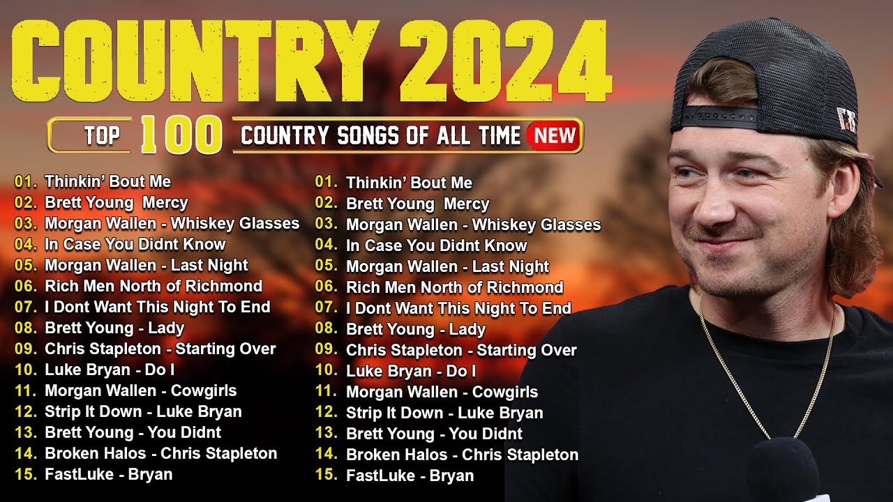Morgan Wallen, Luke Combs, Chris Stapleton, Luke Bryan, Kane Brown 💓 Country Music Playlist 2024