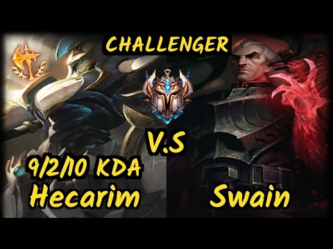 RDP Nyu (HECARIM) vs SWAIN - 9/2/10 KDA TOP CHALLENGER GAMEPLAY - BR