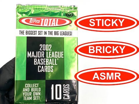 2002 Topps TOTAL Baseball Pack Sticky Bricky ASMR