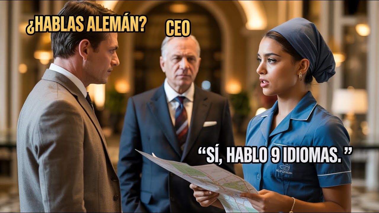Un director general escucha a una limpiadora hablar 9 idiomas y la asciende en el acto.