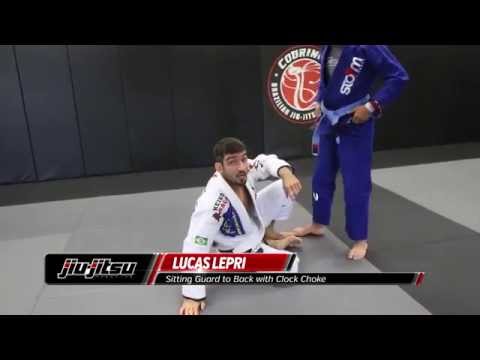Lucas Lepri, Sitting Guard To Back w/ Clock Choke: Jiu-Jitsu Magazine, Issue #26.