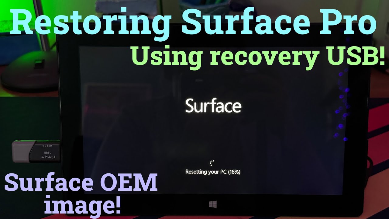Restoring Surface Pro recovery image