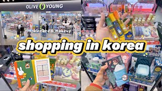 shopping in korea vlog 🇰🇷 skincare & makeup haul 💛 Miffy collection! 올영세일