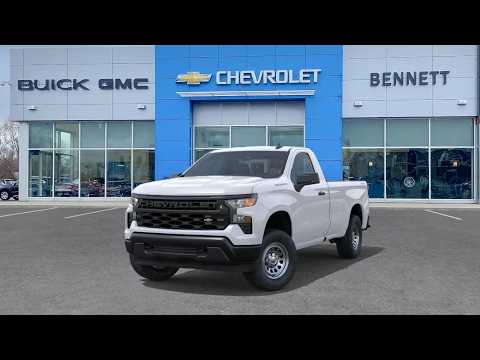 2026 Chevrolet Silverado 1500 Regular Cab Long Box 4-Wheel Drive Work Truck in White for sale at Bennett Chevrolet Cadillac Buick GMC Ltd. in Cambridge, ON