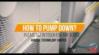 How to pump down an air conditioning split system