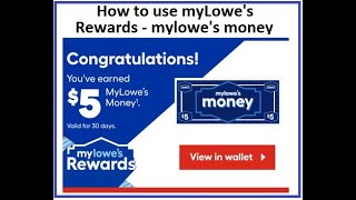 How to use MyLowe's Rewards MyLowe's Money