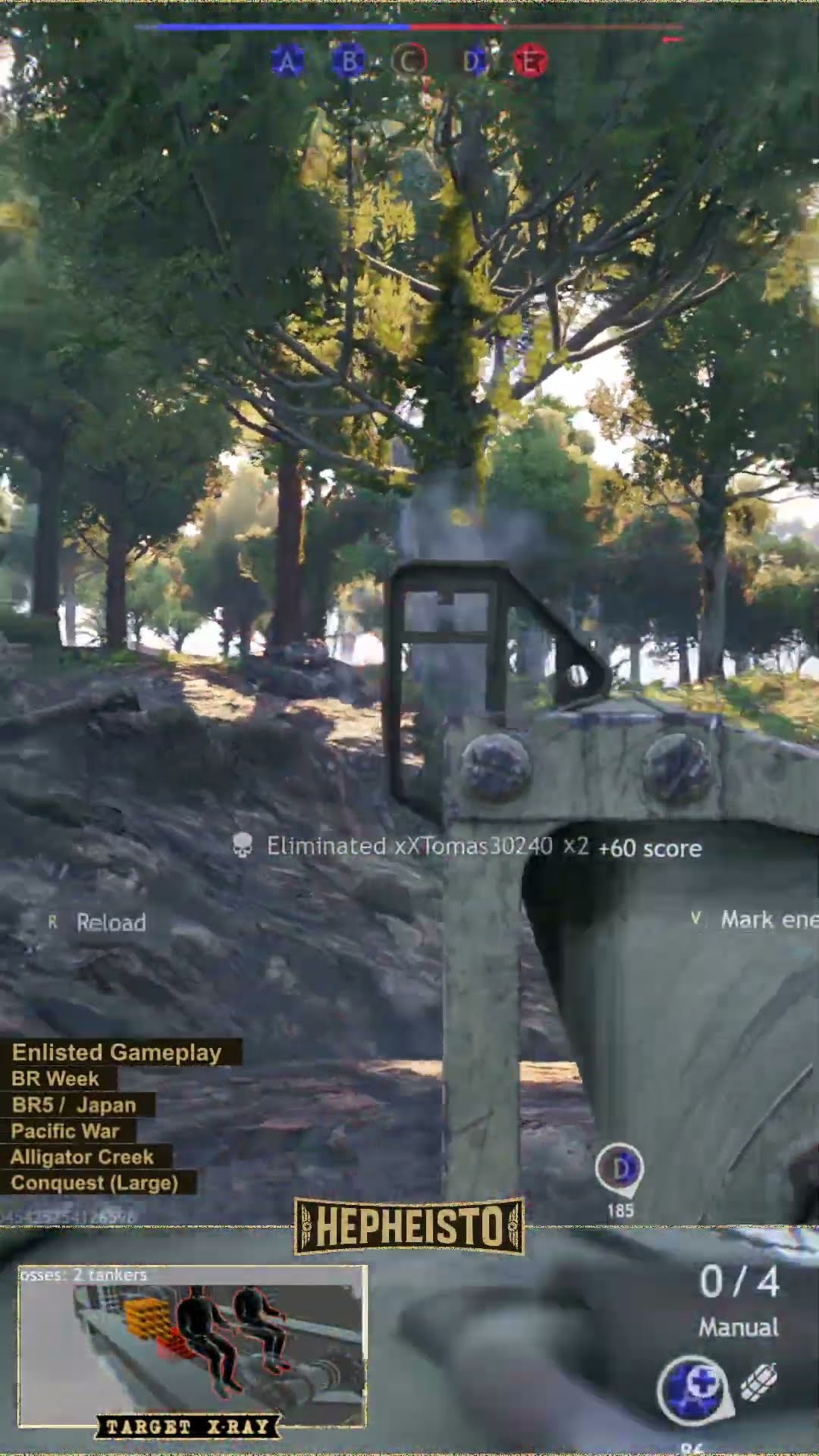 Anti Tank Gunner eliminates Tank M4A2 witz RPzB. 43 Ofenrohr