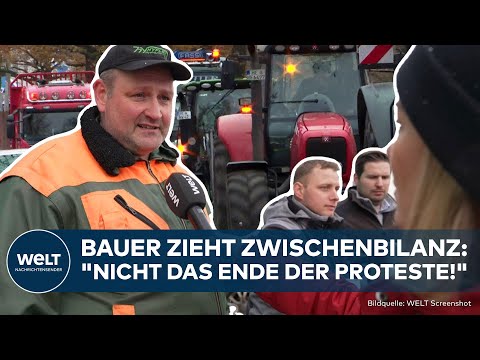 BAUERNPROTEST IN DEUTSCHLAND: Landwirt zieht Bilanz: "Denke nicht, dass das Ende der Proteste ist!"