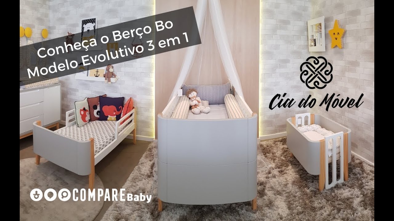 Watch Now BERÇO BO Cia do Móvel | Modelo EVOLUTIVO 3 em 1 | MINI-Berço + BERÇO + Mini-CAMA BERÇO BO Cia do Móvel | Modelo EVOLUTIVO 3 em 1 | MINI-Berço + BERÇO + Mini-CAMA