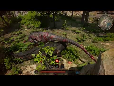 Adult Sarcosuchus Fails To Ambush An Allosaurus (but the Allo wants more)
