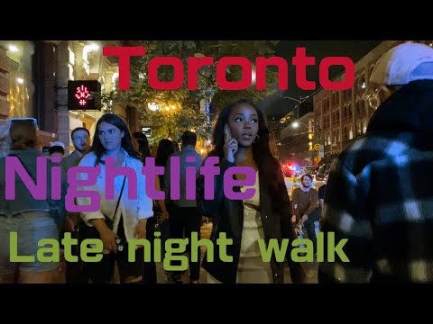 Toronto nightlife, late night walk