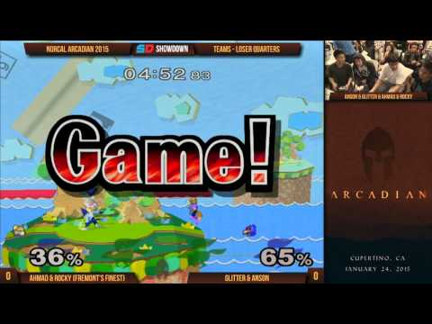 NorCal Arcadian 2015 - Teams - Loser Quarters: Ahmad & Rocky vs Glitter & Anson