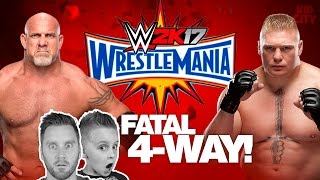 Wrestlemania Match! Goldberg vs Brock Lesnar vs KIDCITY | Let's Play WWE 2k17